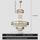 GobekUsa Crystal Chandelier: Postmodern Multi-layer Luxury for Villa, Hotel Lobby, and Living Room