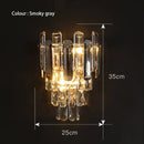 GobekUsa Gray Glass Wall Lamp - Modern Living Room Decor Sconce Light
