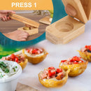 GobekUsa 2-In-1 Wooden Banana Smasher & Meatball Maker for Tostones