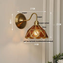 GobekUsa Glass Brass Wall Sconce LED Light Fixture for Dining Living Room