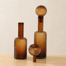 GobekUsa Clear Glass Vase with Lid, Home Decor, Aromatherapy Bottle & Candle Holder