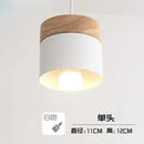 Nordic Macaron Wood & Iron Pendant Light