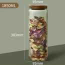 GobekUsa Glass Airtight Canister with Wooden Lid | Versatile Kitchen Storage Solution