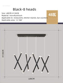 GobekUsa Black Round Tube LED Chandelier for Duplex Loft Stair - Interior Lighting Decoration