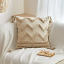 GobekUsa Geometric Tufted Tassel Cushion Cover 30x50cm/45x45cm