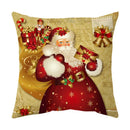 GobekUsa Christmas Sofa Pillow Cover Home Decor Throw Pillowcase Santa Claus Printed