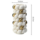 GobekUsa Lemon Carambola Ceramic Vase Gold-Plated Fruit Shape Creative Home Decor
