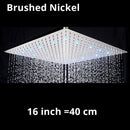 GobekUsa 16 Inch Stainless Steel Chrome Square Rainfall Shower Head for Bathroom