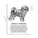 GobekUsa Cozy Canine Collection: Dog Poetry Poster featuring Lhasa, Sheepdog, Terrier, Bulldog, Tibetan, Yorkie