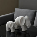GobekUsa Elephant Resin Statue - Nordic Style Home Office Decor Sculpture