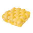 GobekUsa Knot Square Pillows: Handmade Decor for Living Room, Bedroom, Office in Grey
