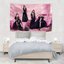 GobekUsa Kpop Black Pink Girl Group Tapestry Banner Concert Decorative Painting
