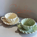 GobekUsa Elegant Lace Ceramic Coffee Cup and Saucer Set for Home and Office