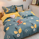 GobekUsa Cotton Printed Bedding Set: Thick & Cozy Single Bedclothes for Adults & Kids