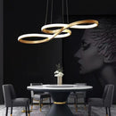 GobekUsa Gold LED Chandelier: Modern Nordic Dining Room Pendant Lights, Ideal for Kitchen, Bar, Office.
