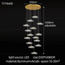 GobekUsa LED Lotus Leaf Staircase Chandelier: Modern Design for Hotel Lobby, Kitchen & Villa