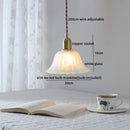 GobekUsa Clear Glass LED Copper Chandelier Pendant Light for Modern Home Decor.