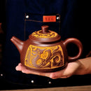GobekUsa Antique Bronze Teapot Set Mine Purple Mud Yixing 300ml&550ml Tea Pot