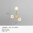 GobekUsa Black Gold LED Wall Lamp for Indoor Bedroom Living Room Stairs Bar