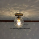 GobekUsa Green Glass LED Ceiling Lamp for Home Living Room and Hallway Lighting