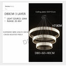 GobekUsa Lstre Modern Circle Chandelier for Bright 360° Lighting in Living Room, Bedroom, Kitchen