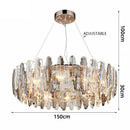 GobekUsa LED Leaf Chandelier: Modern Living Room Decor Lighting for Duplex Rotating Stairs