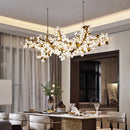 GobekUsa Gold Grape Chandelier Glass Pendant Lights for Living Room & Dining Room