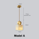 GobekUsa Golden Luxury Marble Pendant Lamp for Dining Table and Bedside Chandelier