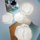 GobekUsa Cloud White Pendant Light: Rice Paper Ball Lampshade for Kitchen Island, Restaurant & Kids Room