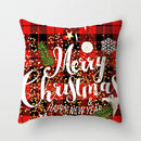 GobekUsa Christmas Cushion Cover 45x45cm Xmas Pillowcase for Sofa - Happy New Year 2023