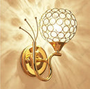 GobekUsa Crystal Wall Lamp Sconce, Retro Industrial Style Fixture for Home Living Room Bedroom