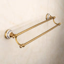 GobekUsa Bronze Bathroom Hardware Set - Shelf, Towel Rack, Toilet Brush Holder, Soap Dish