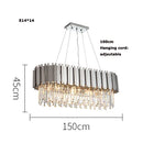 GobekUsa Crystal LED Chandelier Suspension Lighting for Foyer
