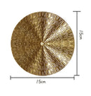 GobekUsa Geometric Golden Metal Wall Hanging Round Ornaments - Room Decoration Accessories