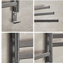 GobekUsa Gray Aluminum Swivel Towel Hanger: Wall Mounted Folding Bathroom Towel Bar