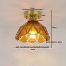 GobekUsa Glass Copper LED Ceiling Light - Nordic Home Lighting Fixture