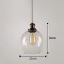 Retro Industrial Gray Glass Pendant Light