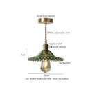 GobekUsa Green Brass Glass LED Pendant Light for Kitchen Cafe Bar Loft Decoration