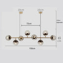 GobekUsa LED Glass Pendant Chandelier: Modern Nordic Style for Dining Room, Bedroom Decor