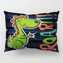 GobekUsa Cartoon Dinosaur Pillowcase for Home Decor and Kids Bedroom
