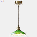 GobekUsa Green Glass Adjustable LED Pendant Lamp - Modern Nordic Hanging Light