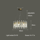 GobekUsa Crystal Ceiling Chandelier: Postmodern Luxury Indoor Lighting for Living Room, Dining Room & Bedroom