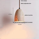 GobekUsa LED Pendant Lamp Yellow Travertine Japanese Style Adjustable Hanging Lights