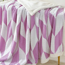 GobekUsa Geometric Lamb Wool Blanket: Soft Multi-Purpose Sofa Cover for Autumn Winter