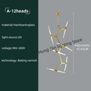 GobekUsa Gold Branch LED Chandelier for Duplex Villa Staircase - Modern Indoor Lighting