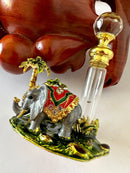 GobekUsa Elephant Crystal Perfume Bottle 4ml - Handmade Home Decor & Holiday Gift