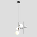 GobekUsa Glass Ball LED Pendant Light Brass Black Modern Decor Fixture