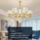 GobekUsa Elegant Crystal Chandelier LED Lights for Luxury Home Decor