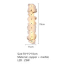 GobekUsa Elegant Marble LED Wall Sconce, Copper Finish, Art Deco Style