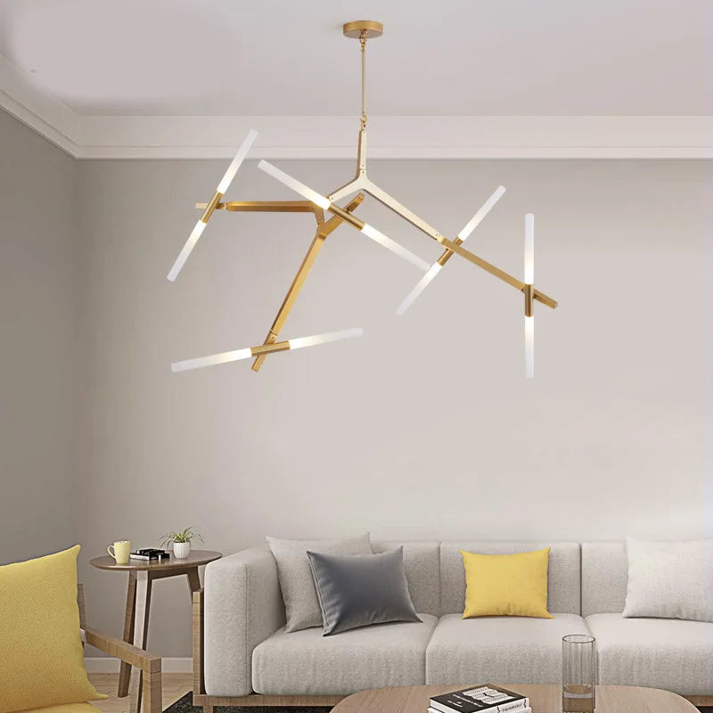 GobekUsa LED Chandelier: Modern Gold Black Ceiling Pendant for Kitchen Dining Living Bedroom, photo 4 of 20
